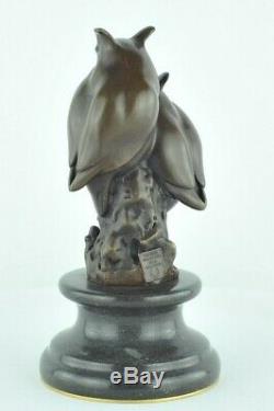Statue Sculpture Owl Owl Animal Style Art Deco Bronze Massive Sign