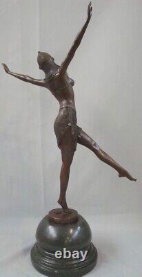 Statue Sculpture Palmyra Sexy Style Art Deco Style Art Nouveau Solid Bronze Signed