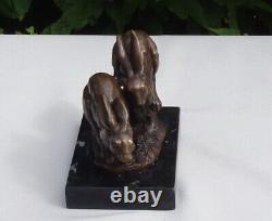 Statue Sculpture Rabbit Hare Figurine Hunting Animalier Art Deco Style Art Nouveau