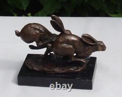 Statue Sculpture Rabbit Hare Figurine Hunting Animalier Art Deco Style Art Nouveau