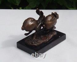 Statue Sculpture Rabbit Hare Figurine Hunting Animalier Art Deco Style Art Nouveau