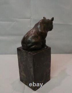 Statue Sculpture Rhinoceros Animal Style Art Deco Art Nouveau Bronze