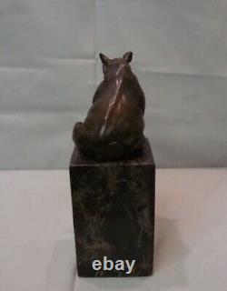 Statue Sculpture Rhinoceros Animal Style Art Deco Art Nouveau Bronze