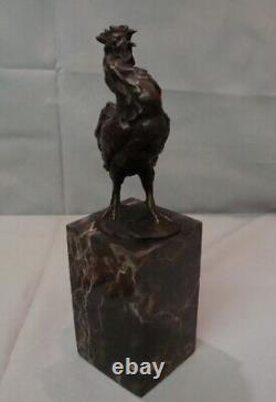 Statue Sculpture Rooster Bird Animal Style Art Deco Style Art Nouveau Bronze