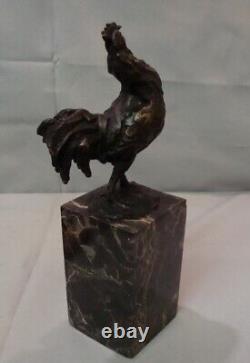 Statue Sculpture Rooster Bird Animal Style Art Deco Style Art Nouveau Bronze