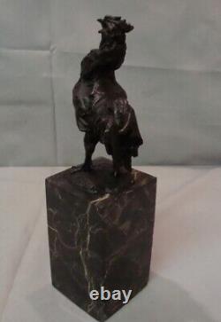 Statue Sculpture Rooster Bird Animal Style Art Deco Style Art Nouveau Bronze