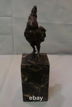 Statue Sculpture Rooster Bird Animalier Style Art Deco Art Nouveau Bronze