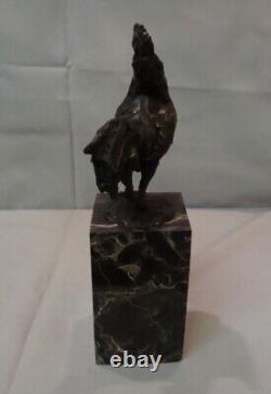 Statue Sculpture Rooster Bird Animalier Style Art Deco Art Nouveau Bronze