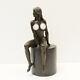 Statue Sculpture Sexy Nymph Art Deco Style Art Nouveau Solid Bronze Signed