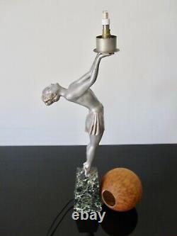 Statuette Art Deco Lamp Signed Balleste. Sculpture