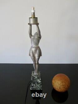Statuette Art Deco Lamp Signed Balleste. Sculpture