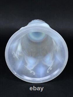 Sublime OPALESCENT Art Deco VASE with PARROTS signed VERLUX No LALIQUE SABINO ETLING