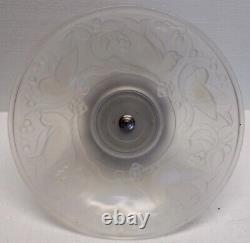 Superb Large Art Deco Glass Opalescent On Foot Signed Ezan