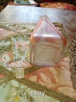 Superb Large Art Deco Multilayered Glass Perfume Bottle 18 CM Viard Unsigned