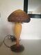 Superb Mushroom Lamp Signed Vianne Art Deco In Molten Glass 43 Cm