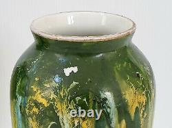 Superb Pair Of Vases Art Deco Signs Porcelain Ceramic 1920 1930 20s 30s