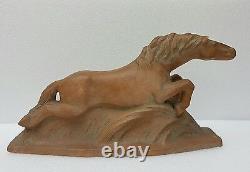 Terracotta Horse, Signed Lejan, Period Art Deco
