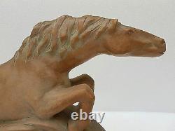 Terracotta Horse, Signed Lejan, Period Art Deco