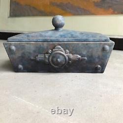 Terracotta box signed MARTHAUD and ENEL art deco new vintage antique