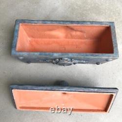 Terracotta box signed MARTHAUD and ENEL art deco new vintage antique