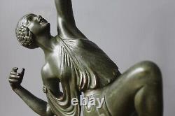The translation of the title in English is: 'Le Faguays & Susse Diana Archer Bronze Art Deco Sign'