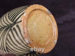 Translation: Antique ceramic vase signed Elchinger and Cie, Art Deco pine cone decor