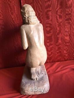 Ugo Cipriani Important Art Deco Statue Sculpture Signed Clay