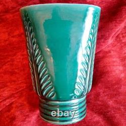 Unique Ceramic Pol Chambost 40's Large Vase Perfect Condition Signed Art Deco