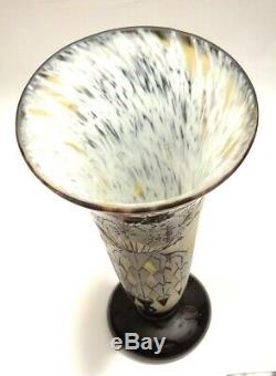 Vase Art Deco Art Nouveau 1925 Sign Charder Schneider Glass French