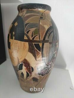 Vase, Flower Pot Vintage Decoration Art Deco Signed A. Grangeon. Flower Pot