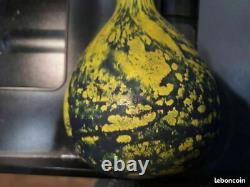 Vase Old Glass Pate Art Deco Sign A Delatte Nancy H 36.5 CM