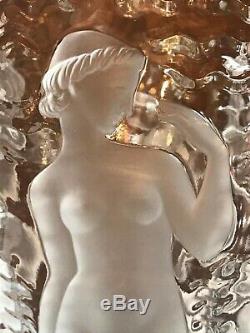 Vase Ondines Art Deco Crystal Signed Lalique France 24 CM