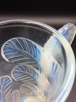 Vase Pressed Glass Opalescent Signed Pierre Davesn Model Sheets Art Deco
