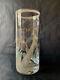 Vase With Floral Decorations. Workshop R. Sarti Signed M. Lamperi Art Deco Glass Floral