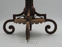 Very Beautiful Iron Lamp Forge Art Deco Signed Dated Quality Edgar Brandt