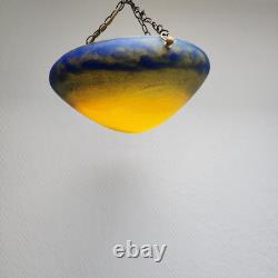 Vianne Signed Ceiling Light in Glass Paste Art Deco Mushroom Pendant