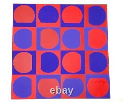 Victor Vasarely 1963 Rare Original Silkscreen Signed By Artist /art/deco