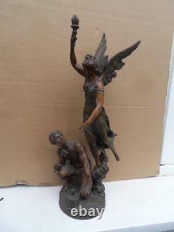 Vintage Statue Art Deco Or New! The Glory At Work By Charles Vely