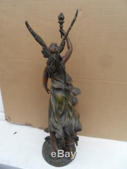 Vintage Statue Deco Or Art Nouveau! The Glory Of Labor Signed Charles Vely