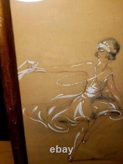 Watercolor Art Deco Star Dancer Lucien Potronat (side)