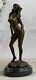 Western Art Deco Nude Woman Girl Signed Bronze Statue Casting Gift