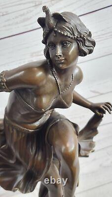 21 Classique Danseuse Signe Bronze Figurine Statue Art Déco Nouveau Marbre