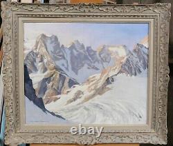 Albert Boulanger tableau montagne paysage Alpes Mont Pelvoux Contencin