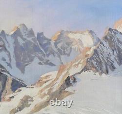 Albert Boulanger tableau montagne paysage Alpes Mont Pelvoux Contencin
