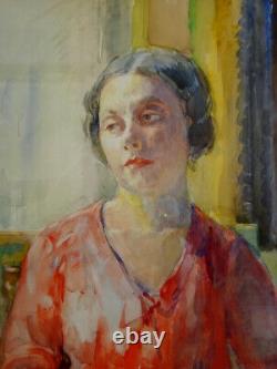 Albert Pinot, Beau Portrait Art Déco Jeune Femme Pensive, 300 Résultats Artprice
