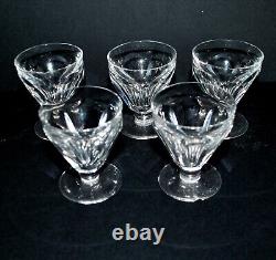 BACCARAT Lot 5 verres à liqueur TALLEYRAND cristal côte plate ART DECO signé H6