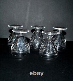 BACCARAT Lot 5 verres à liqueur TALLEYRAND cristal côte plate ART DECO signé H6