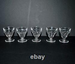 BACCARAT Lot 5 verres à liqueur TALLEYRAND cristal côte plate ART DECO signé H6