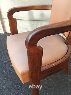 Baptistin Spade, 4 Fauteuils Art Deco, De Paquebot, Circa 1930, Signés