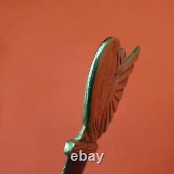 Beau Coupe Papier Ouvre Lettre Bronze Dore Oiseau Art Deco Signe C. Rigaud 1930
